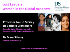 Lost Leaders: Women in the Global Academy [PPTX 453.94KB]