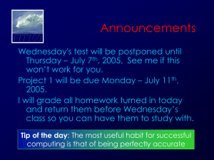 Announcements FIT100