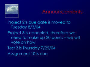 Announcements
