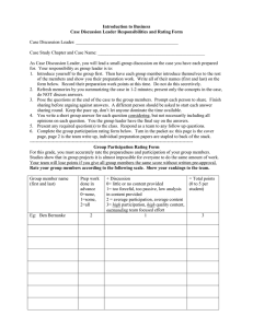 Case discussion leader instructions and rating form