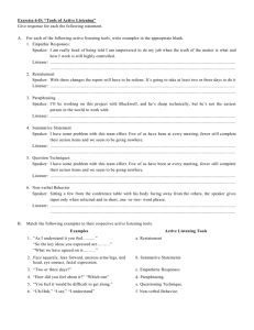Active Listening Skills Exercise: Tools & Techniques