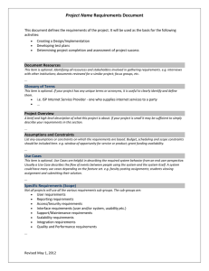 Project Requirements Document Template
