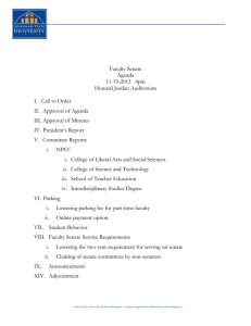 2-7-2012 Faculty Senate Agenda