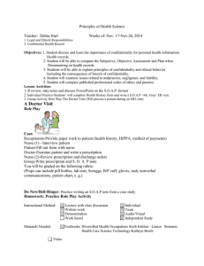 Principle of Health Science Lesson Plan 11/17/14-11/22/14