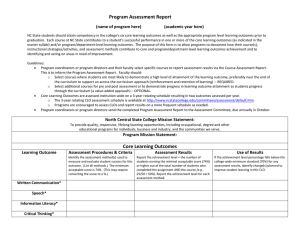 Program Assessment Report Template