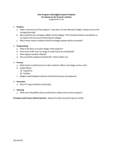 New Program Proposal Template - Messiah College