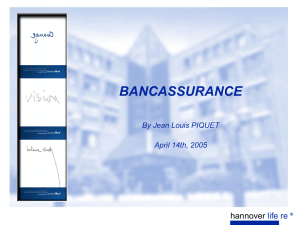 BANCASSURANCE hannover life re By Jean Louis PIQUET