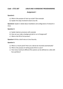 Linux & X Windows Programming Assignment