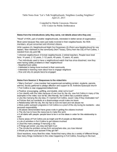 Table Notes from April 25 event