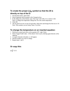 To create the proper [ ] symbol so that the 26 is