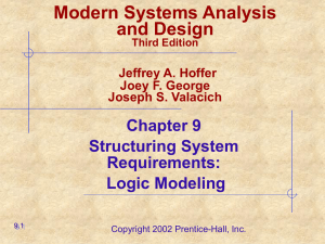 Modern Systems Analysis and Design Chapter 9 Structuring System