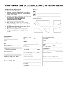 Motor Vehicle Accident Report