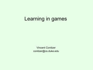 Learning in games Vincent Conitzer
