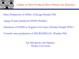 Mass Production of GEMs  (Chicago/Purdue/3M)