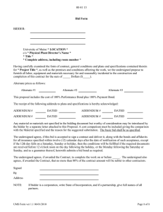 Bid Form
