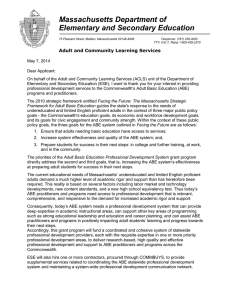 Massachusetts Department of Elementary and Secondary Education