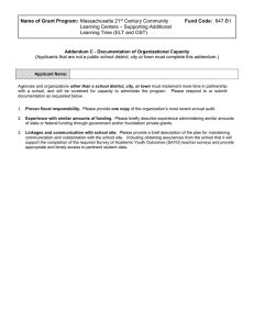Name of Grant Program: Fund Code: Century Community – Supporting Additional