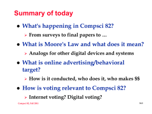 Summary of today