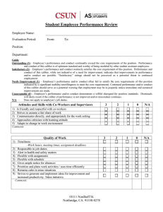 Student Employee Performance Review