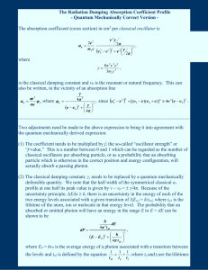 The Radiation Damping Absorption Coefficient Profile, Q Mechanically Correct Version