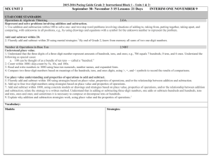 Grade 2 Pacing Guide Block 1 Unit 2