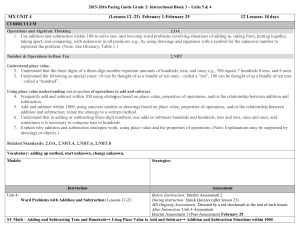 Grade 2 Pacing Guide Block 3 Unit 4