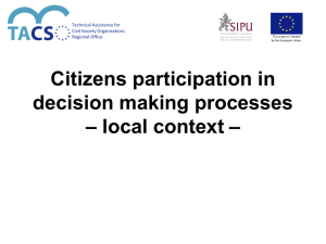 CP participation and the local context