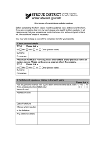 Disclosure of criminal convictions and declaration form