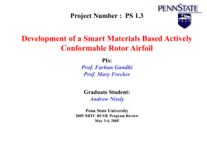 Development of a Smart Materials Based Actively Conformable Rotor Airfoil