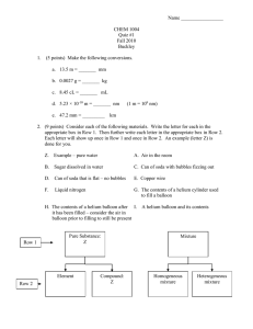 Name _________________  CHEM 1004 Quiz #1