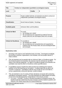 NZQA registered unit standard 9003 version 3  Page 1 of 3