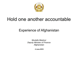 Hold one another accountable: Experience of Afghanistan