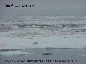 The Arctic Climate, March 2