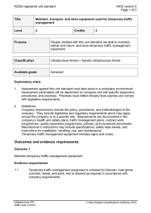 NZQA registered unit standard 6452 version 6  Page 1 of 3