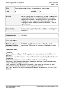 NZQA registered unit standard 5367 version 5  Page 1 of 4