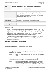 NZQA registered unit standard 24555 version 2  Page 1 of 3