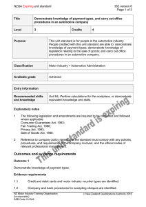 NZQA unit standard 382 version 6