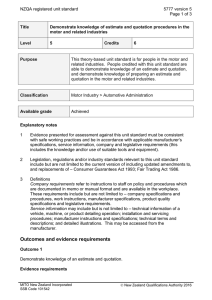 NZQA registered unit standard  Page 1 of 3 5777 version 5