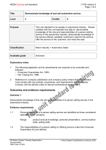 NZQA unit standard 11745 version 5