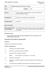 NZQA registered unit standard 29391 version 1  Page 1 of 2