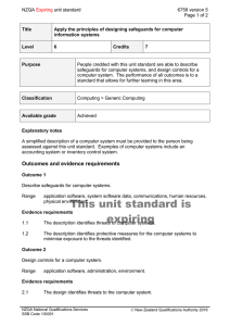 NZQA unit standard 6758 version 5