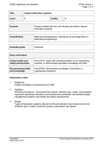 NZQA registered unit standard 27204 version 1  Page 1 of 3