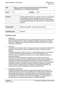 NZQA registered unit standard 29368 version 1  Page 1 of 4