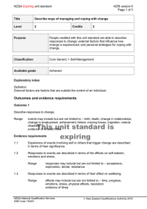NZQA unit standard 4258 version 6
