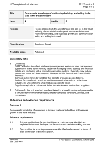 NZQA registered unit standard 28122 version 1  Page 1 of 3