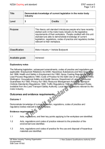 NZQA unit standard 5767 version 6