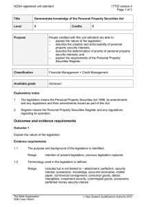 NZQA registered unit standard 17702 version 4  Page 1 of 3