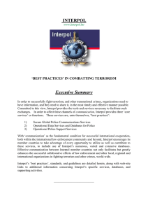 Interpol Best Practices in Combatting Terrorism