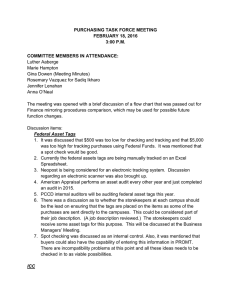 Minutes to Purchasing Task Force Meeting dated 2-28-16