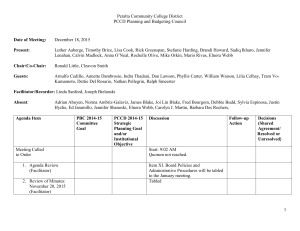 PBC Meeting Minutes Dec 18, 2015